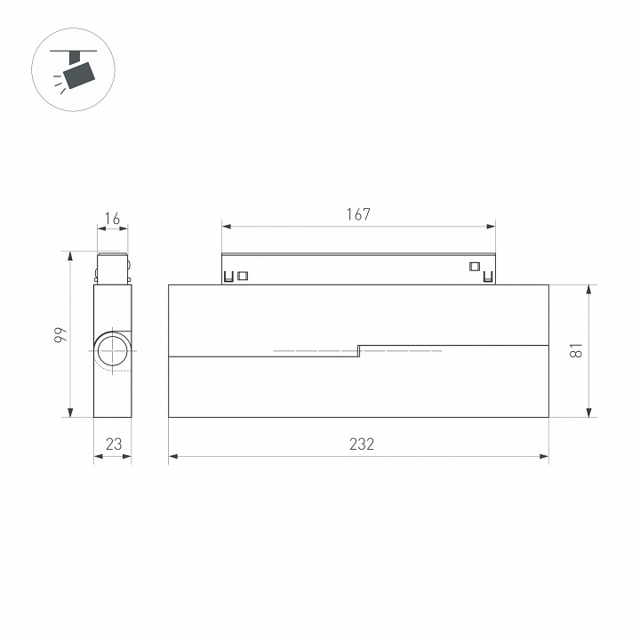 Трековый светодиодный светильник Arlight MAG-ORIENT-LASER-FOLD-S230-12W Day4000 035864(1) - 3