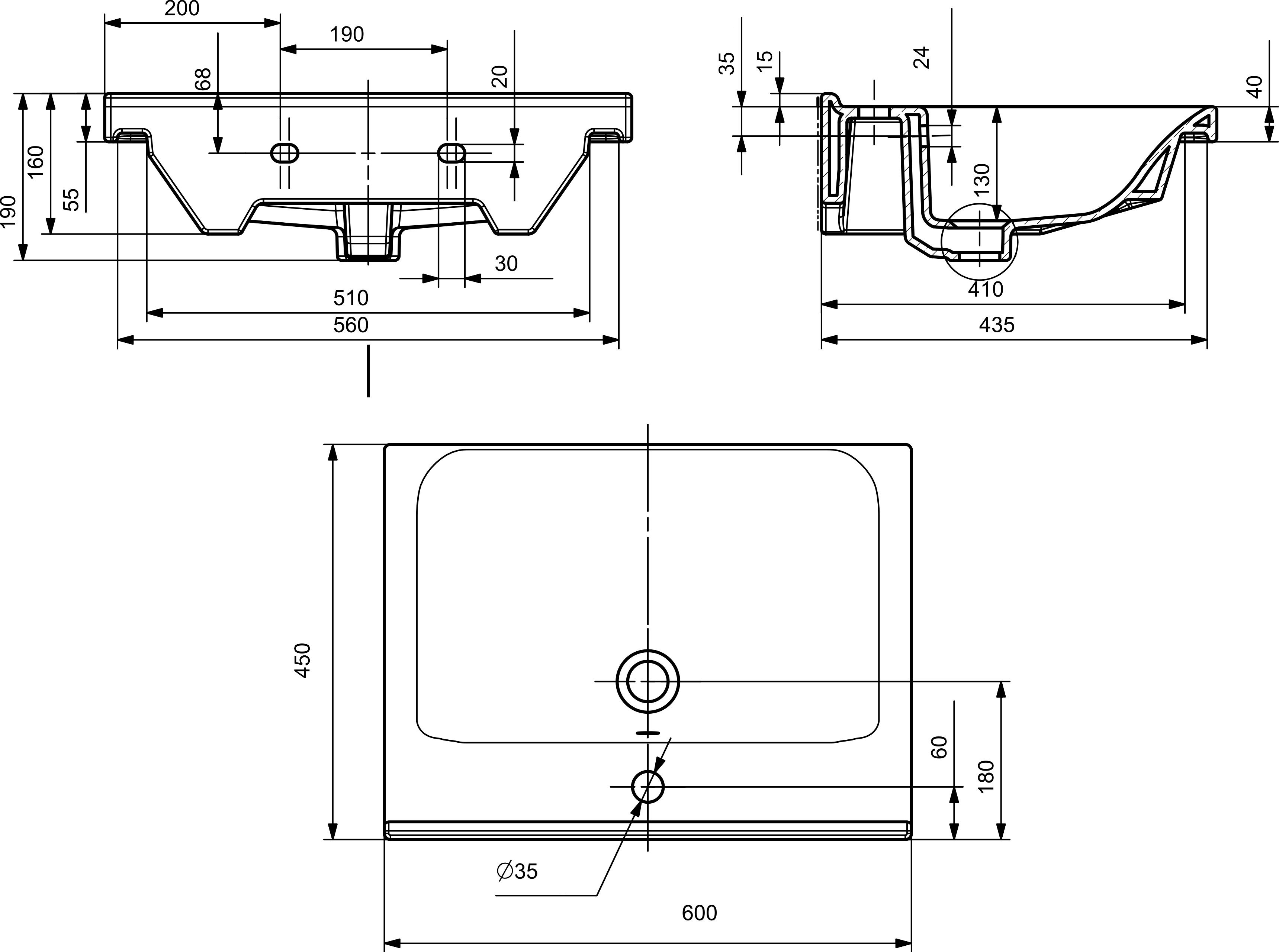 Раковина мебельная Aquaton Миранда 60 белый 1WH302421 - 3