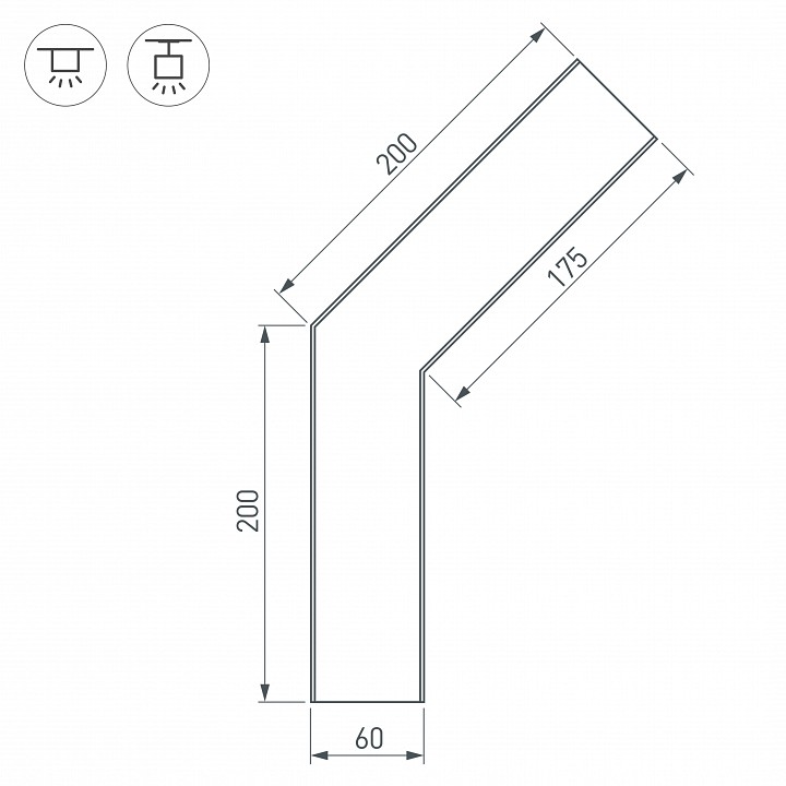 Коннектор угловой Arlight SL-Line-6070-135 030138 - 2