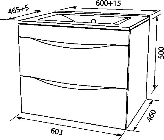 Тумба с раковиной Iddis Cloud 60 CLO60W0i95K - 6