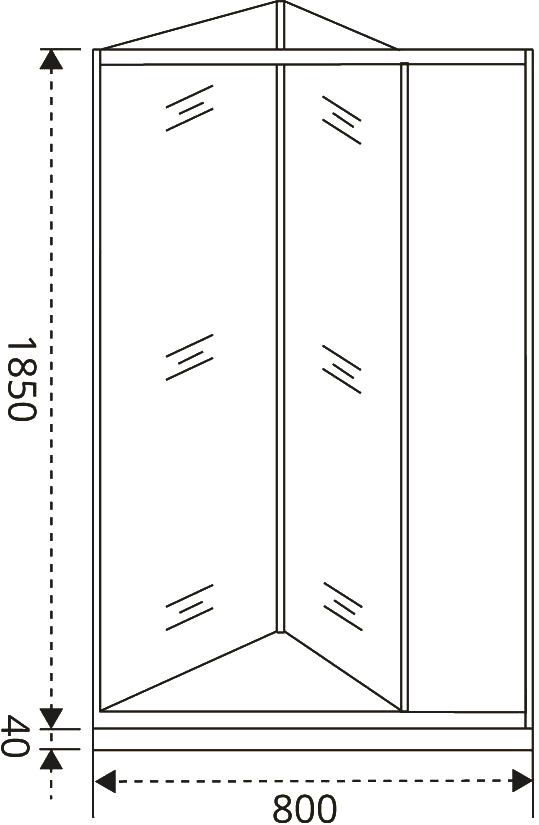 Душевая дверь в нишу Good Door Infinity SD-80-G-CH ИН00046 - 3