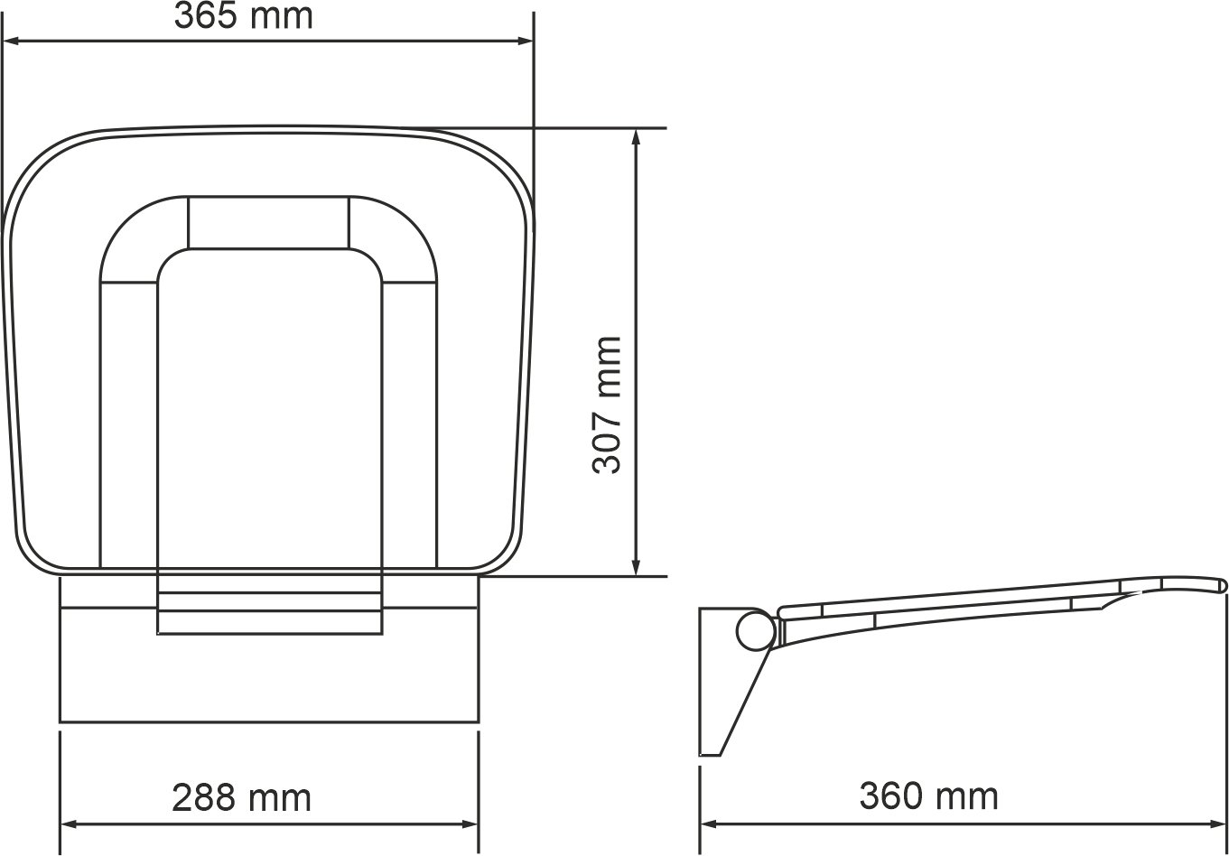 Сиденье для душа Wasserkraft SS404 черное - 1