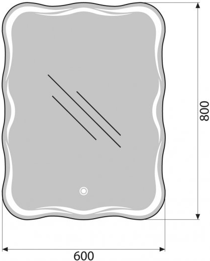 Зеркало BelBagno SPC-OND-600-800-LED-TCH - 4