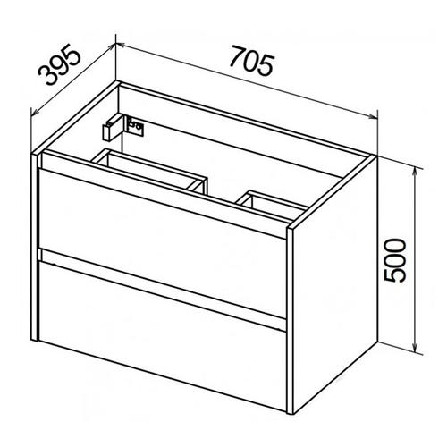 Тумба под раковину BelBagno Kraft 39 70 белый матовый KRAFT 39-700/390-2C-SO-BO - 3