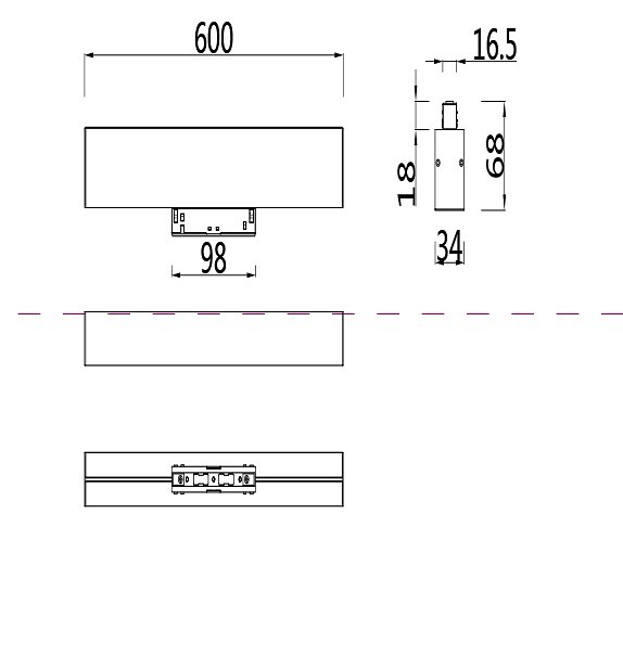 Трековый светодиодный светильник для магнитного шинопровода Maytoni Technical Basis TR012-2-20W4K-W - 1