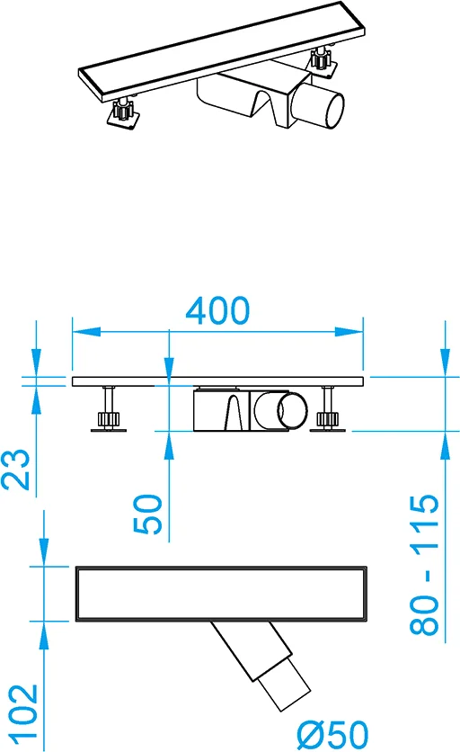 Душевой лоток Rgw Shower Drain 40 хром 47302260-01 - 2