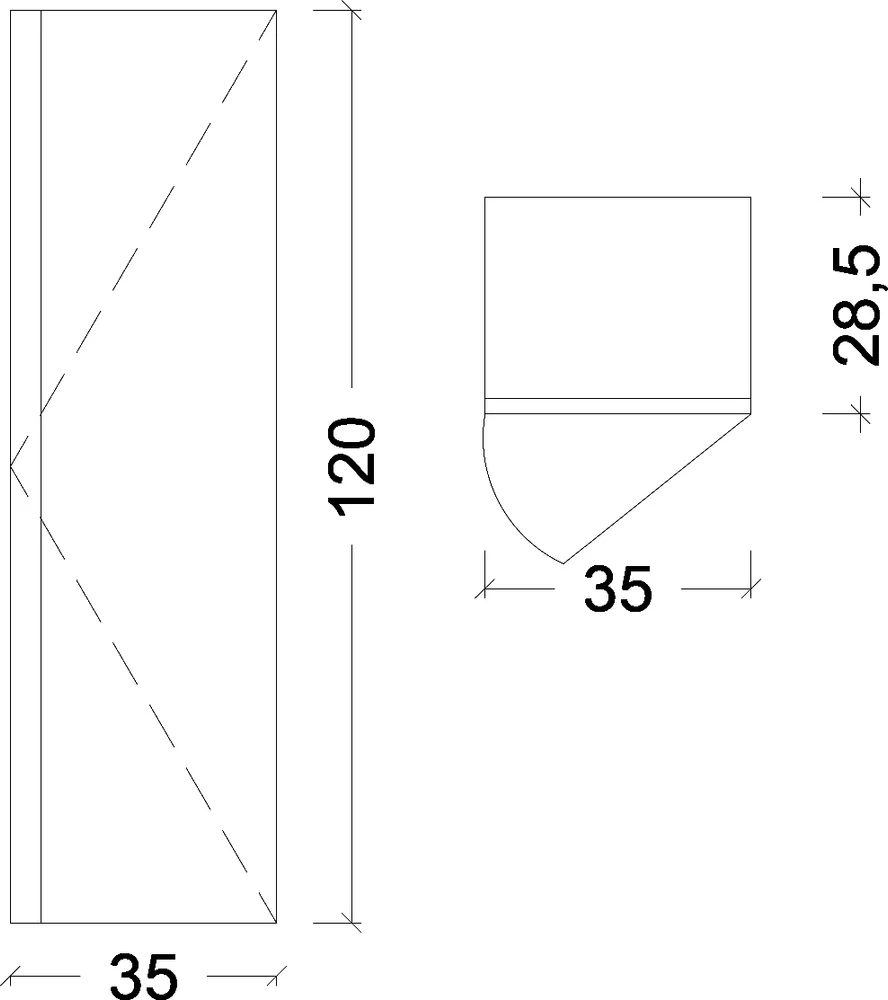 Шкаф-пенал Armadi Art Capolda 35 белый ручка белая 849-120-W - 3