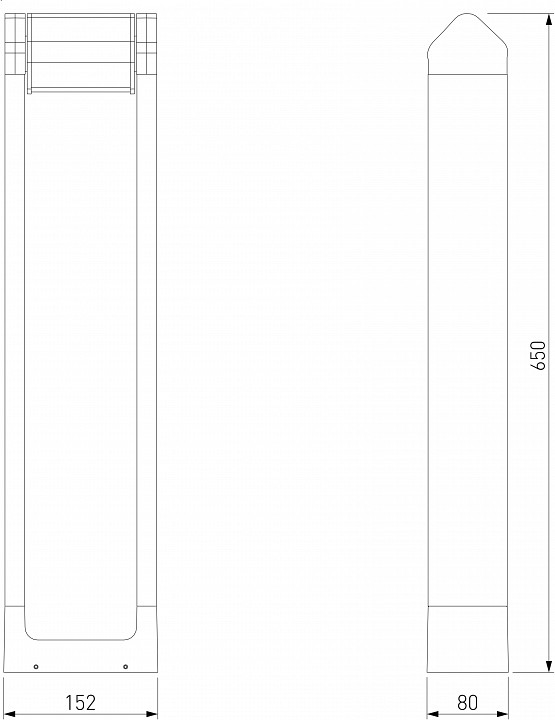 Уличный светодиодный светильник Elektrostandard Dors 35163/F черный a062881 - 3