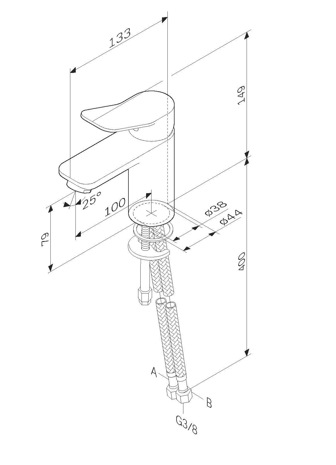 Смеситель AM.PM X-Joy для раковины F85A02122 - 7