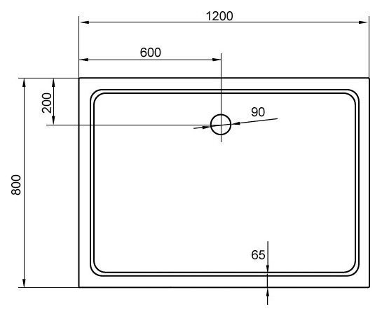 Поддон для душа Cezares SMC AH 120x80 см TRAY-M-AH-120/80-35-W - 5