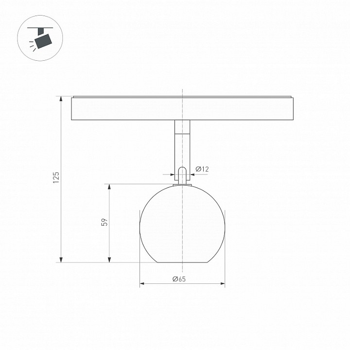 Трековый светодиодный светильник Arlight Mag-Orient-Orb-R60-10W Warm3000 036808 - 3