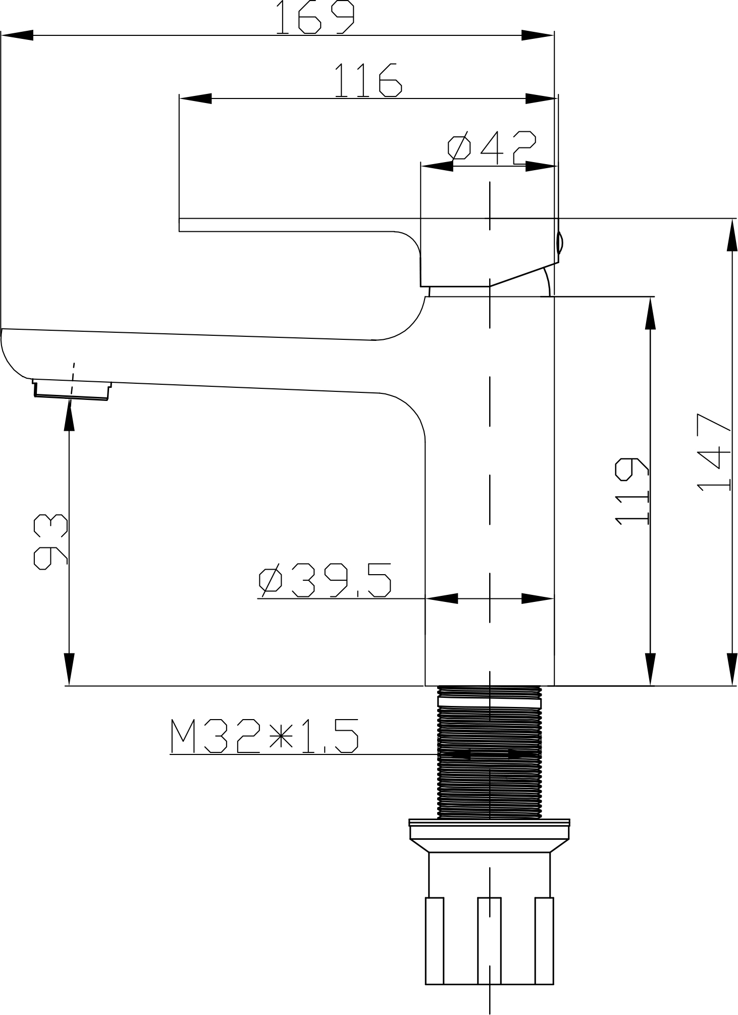 Смеситель для раковины STWORKI WFD11001 - 1