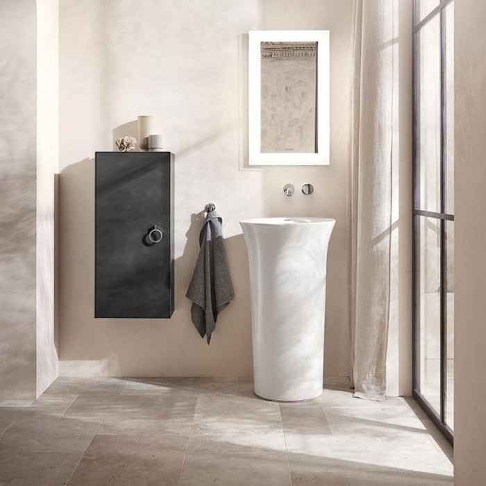 DURAVIT (White Tulip) Однорычажный смеситель для умывальника, настенный монтаж, хром WT1070004010 - 3