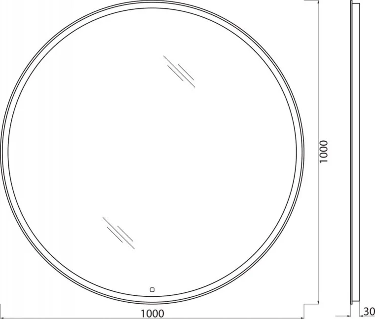 Зеркало BelBagno 100х100 с подсветкой, подогревом  SPC-RNG-1000-LED-TCH-WARM - 1