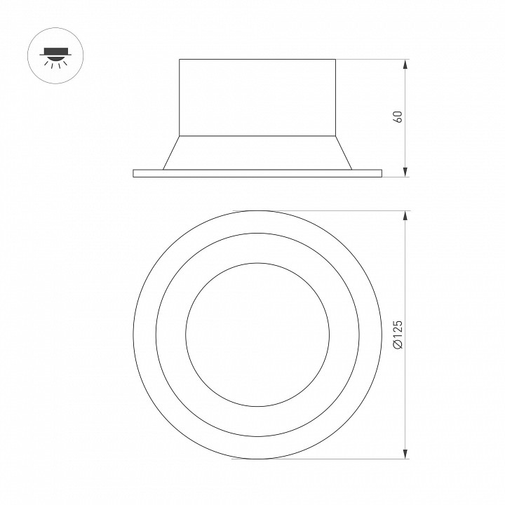 Встраиваемый светодиодный светильник Arlight MS-Breeze-Built-R125-16W Day4000 035614 - 2