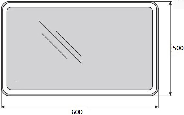Зеркало BelBagno SPC-MAR-500-600-LED-BTN - 4
