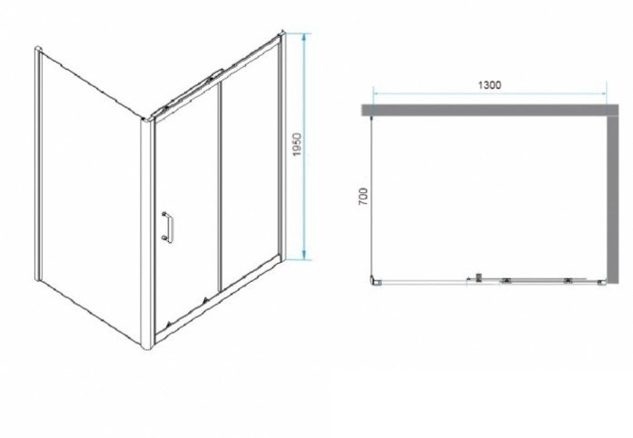 Душевой уголок RGW Passage PA-74B 130x70 профиль черный стекло прозрачное 410874137-14 - 2