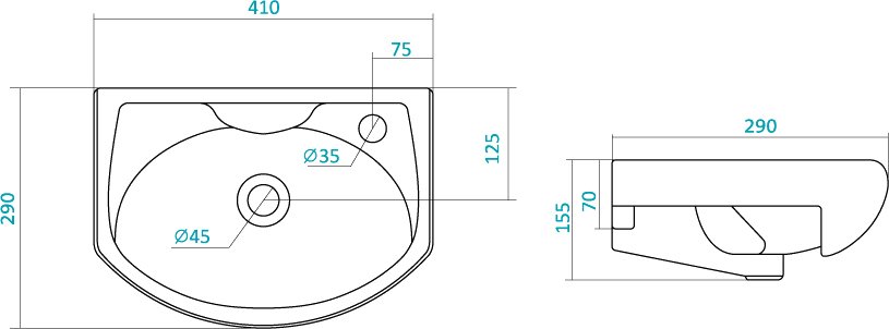 Мебель для ванной Style Line Эко Волна №2 40 белая - 14