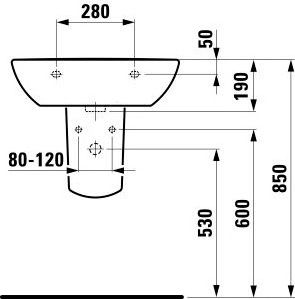 Подвесная раковина Laufen Pro  8.1095.2.000.104.1 - 5