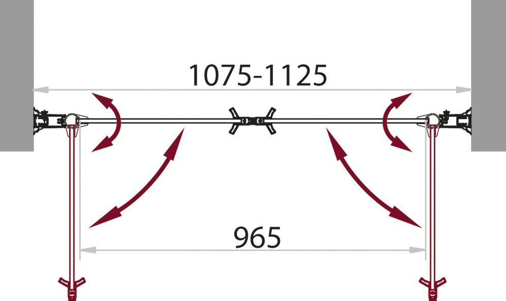 Душевая дверь в нишу BelBagno Sela B 2 110 Ch Cr SELA-B-2-110-Ch-Cr - 3