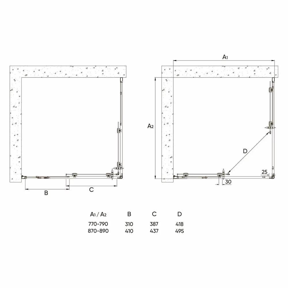 Душевой уголок Veconi Rovigo RV-113B 90x90 профиль черный  RV113B-90-01-C4 - 2