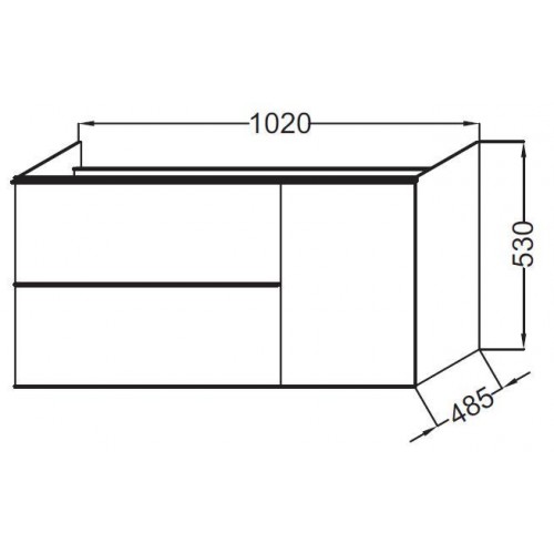Тумба под раковину Jacob Delafon Odeon Up 102 см  EB891-E10 - 1