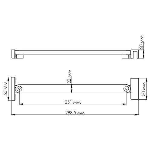 D265 Фиксатор для стеклянной шторки Berkel 48P02-110 / Leine 35P02-110 (черный), WasserKRAFT - 0