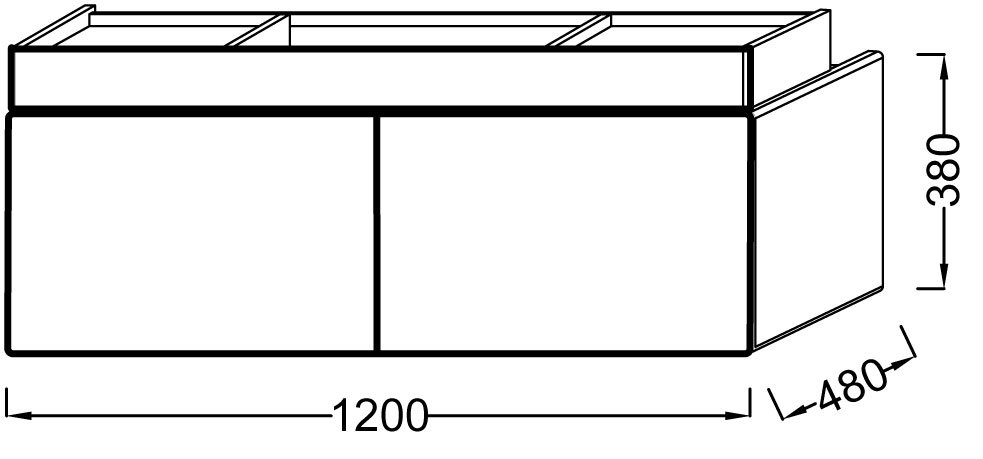 Тумба под раковину Jacob Delafon Terrace 48 см  EB1188-274 - 1