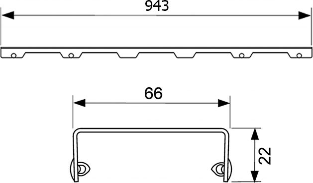 Решетка TECE TECEdrainline Royal 6 010 41 100 см матовая 601041 - 2