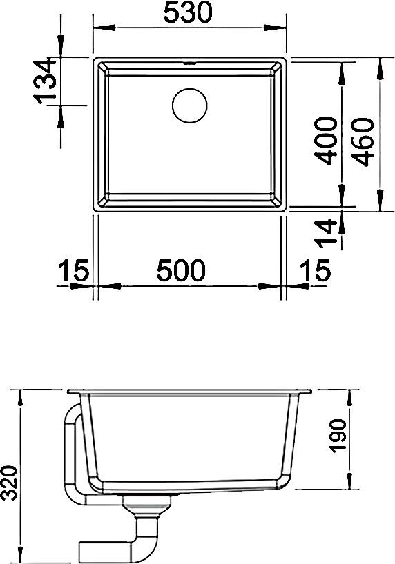 Мойка кухонная Blanco Subline 500-U алюметаллик 523434 - 2