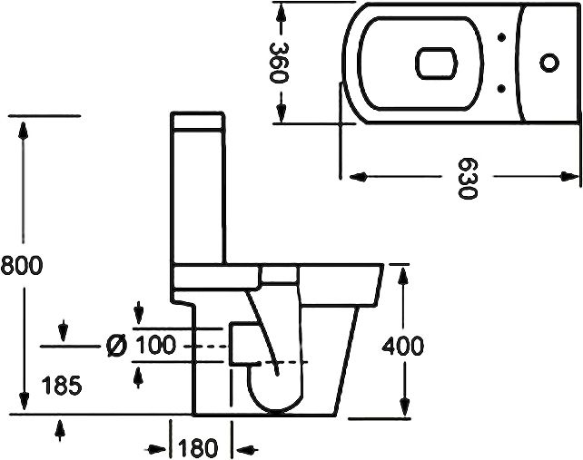 Чаша для унитаза-компакта BelBagno Mattino безободковый BB1060CPR - 4