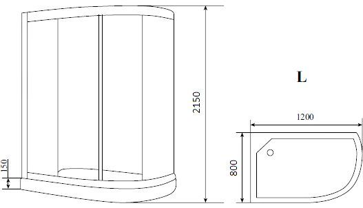 Душевая кабина Timo Eco TE-0702 L TE-0702L - 8