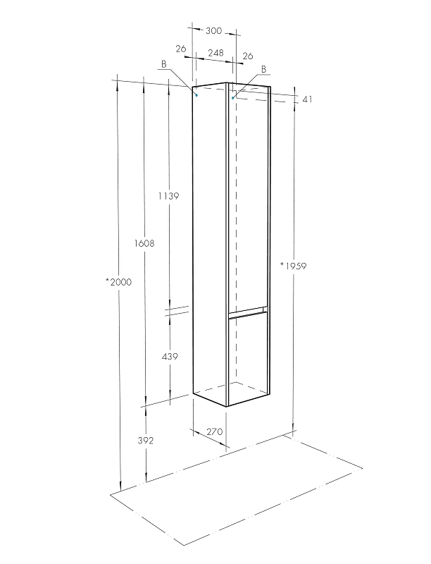 Шкаф-пенал Aquaton Стоун 30 L белый 1A228403SX01L - 6