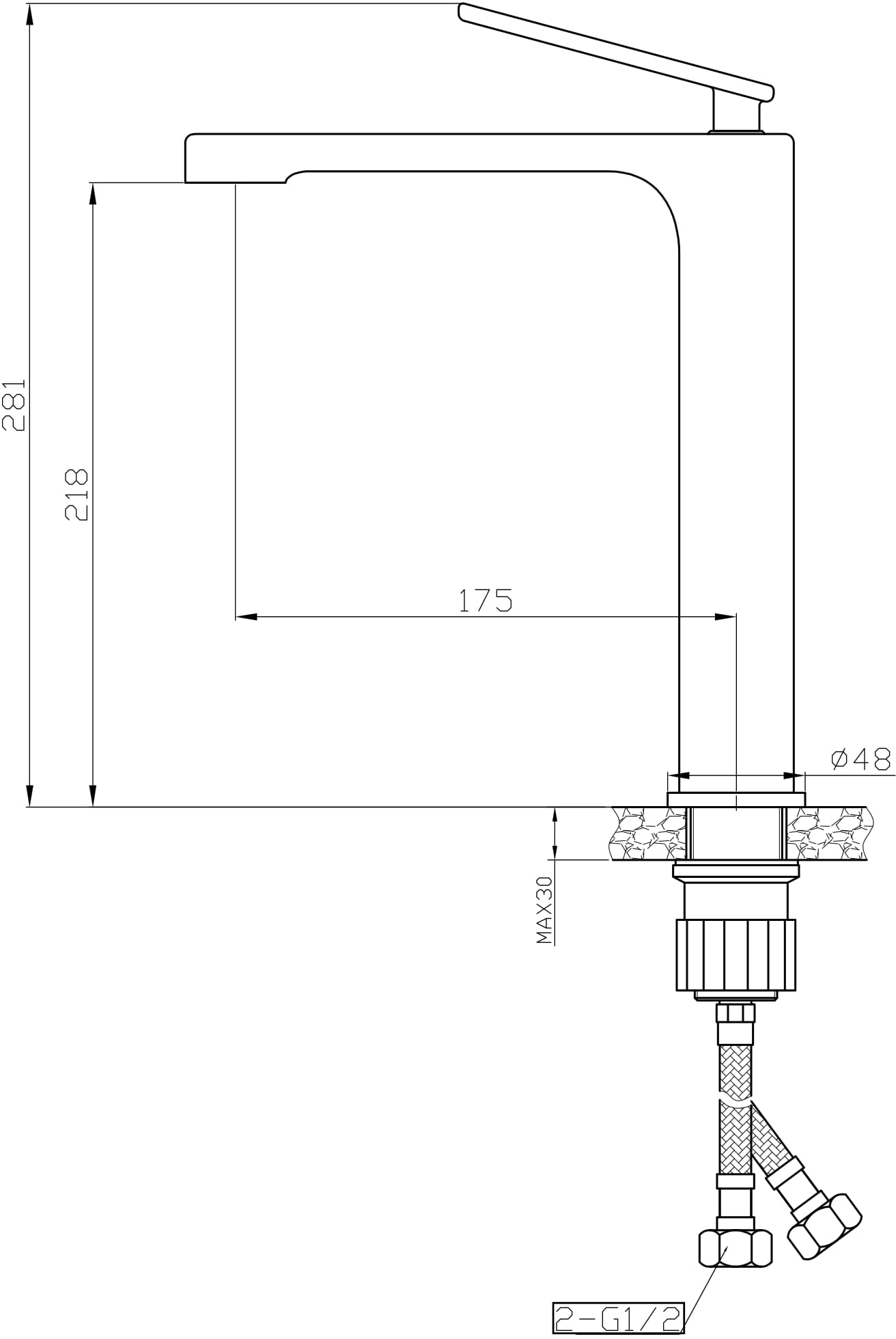 Смеситель для раковины STWORKI Молде ML-02cr - 5