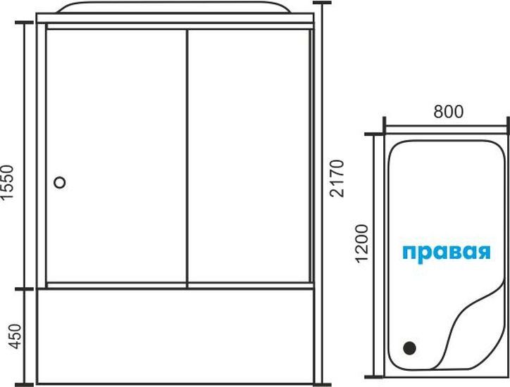 Душевая кабина Royal bath  120x80 см (RB 8120ВР2-Т R) RB8120BP2-T-R - 3