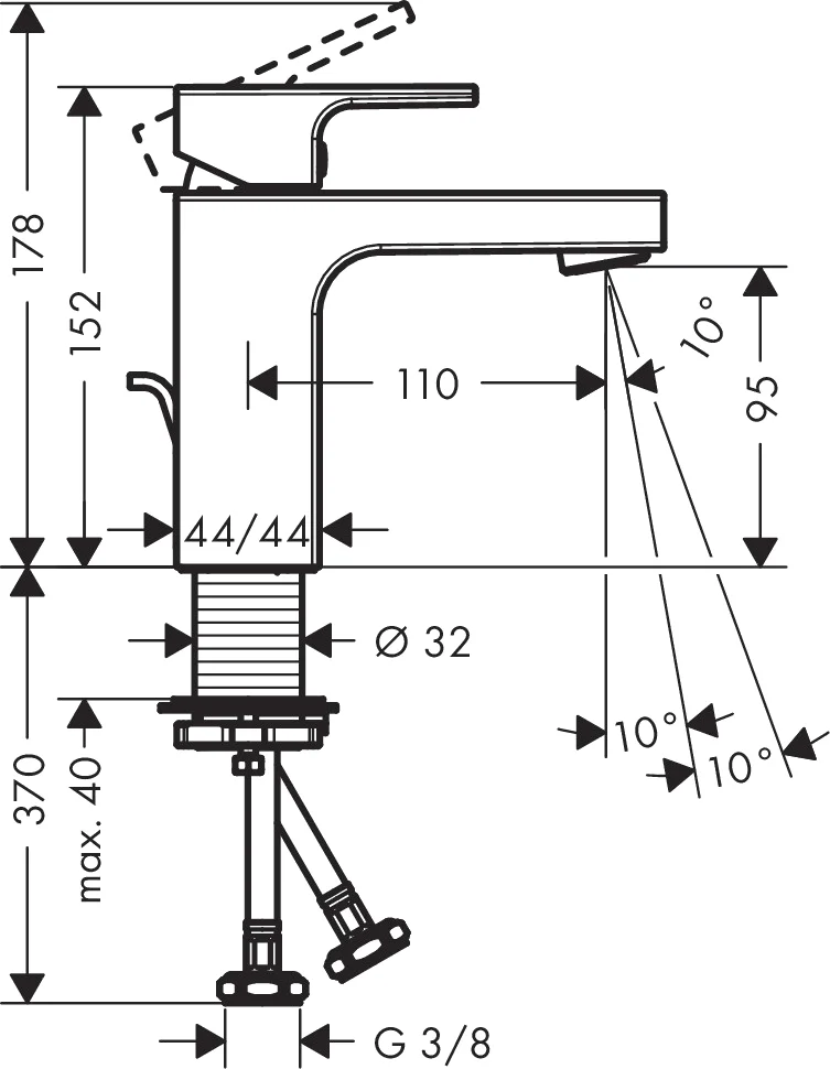 Смеситель для раковины Hansgrohe Vernis Shape хром 71594000 - 6