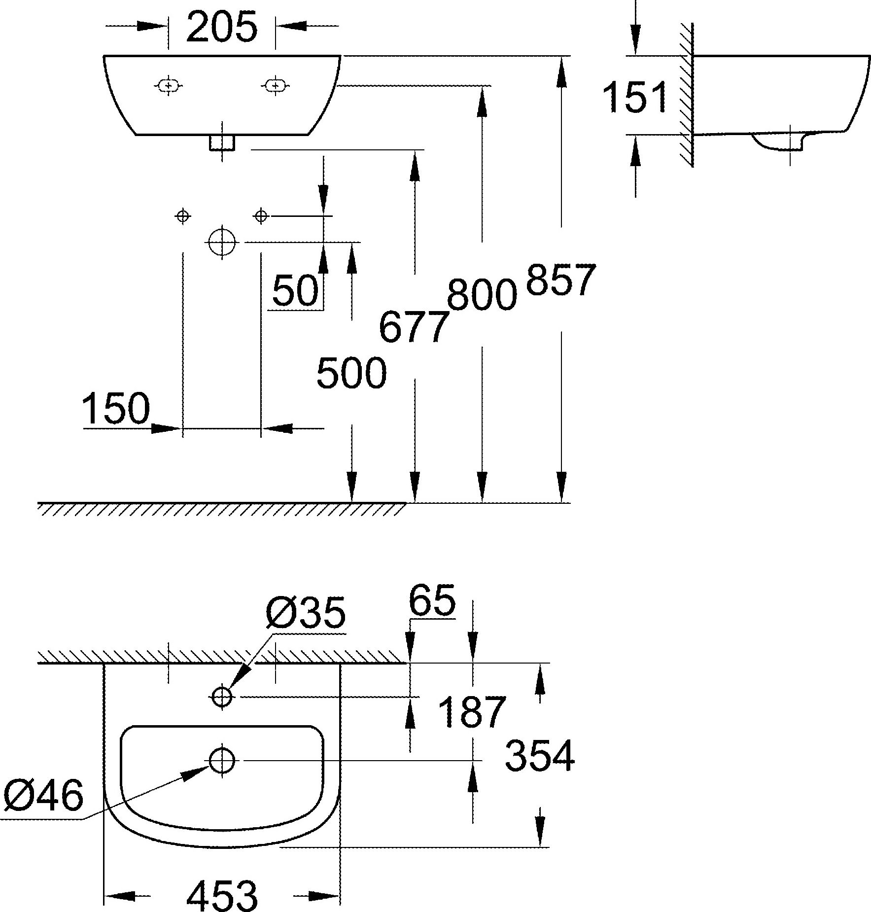 Рукомойник Grohe Bau Ceramic 39424000 - 5