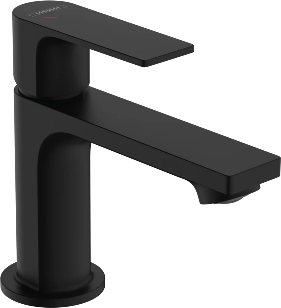 Смеситель для раковины Hansgrohe Rebris E с донным клапаном черный матовый 72585670 - 0