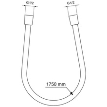 Душевой шланг Ideal Standard Idealflex 170 хром  BE175AA - 1