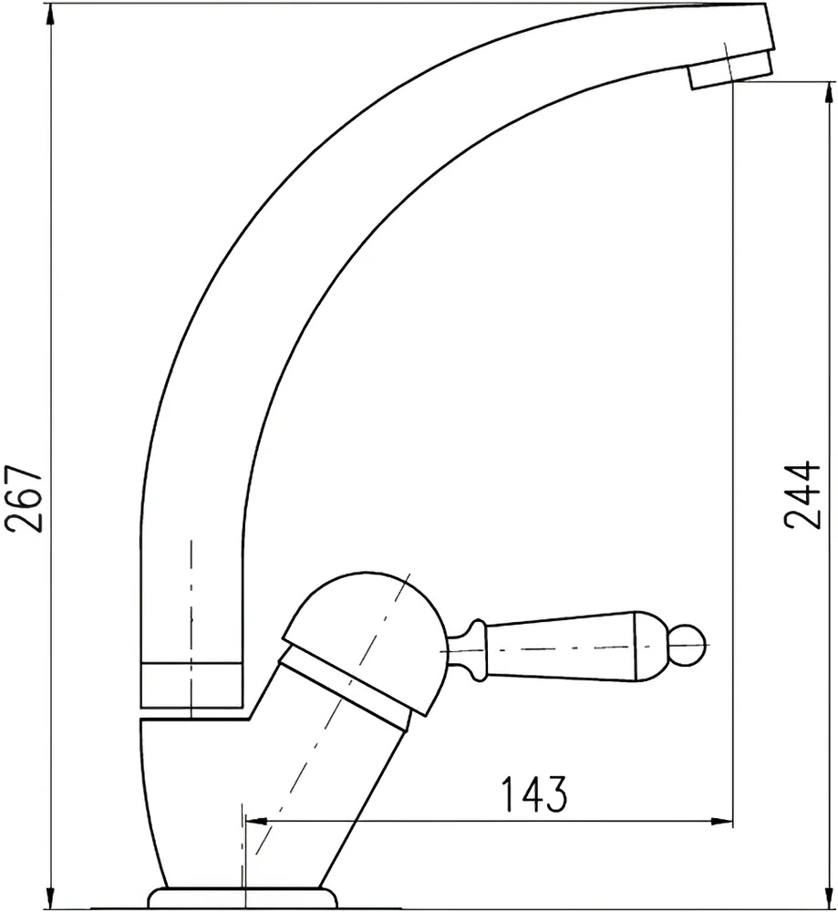 Смеситель для кухни Rav Slezak Labe золото L506.5/3Z - 1