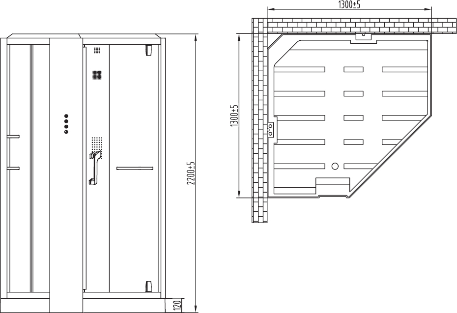 Душевая кабина Orans SR-89106S черная, с баней 89106B0 - 5