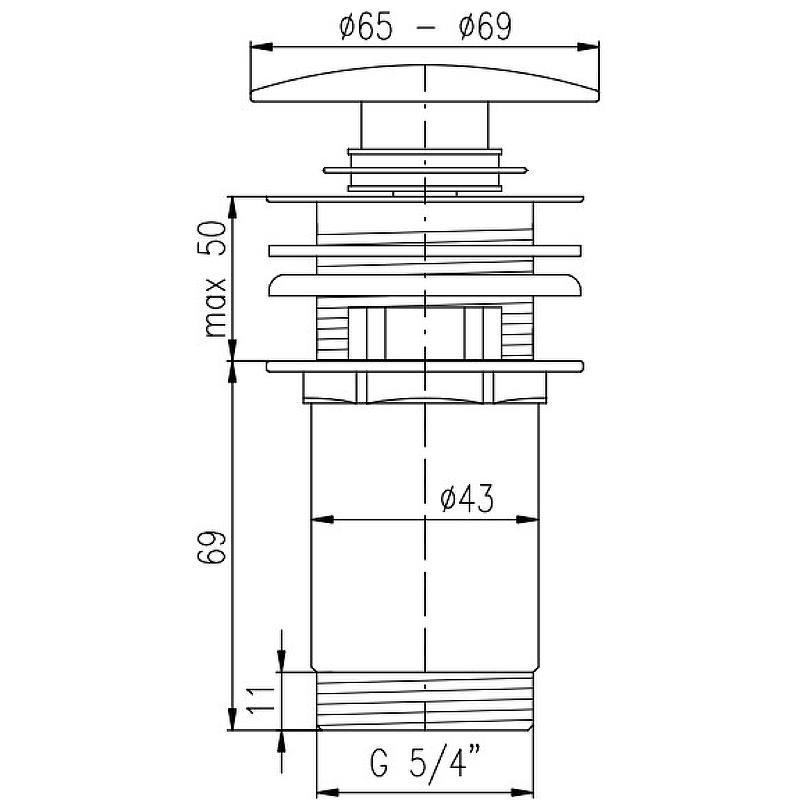 Донный клапан для раковины Rav Slezak бронза MD0484SM - 1