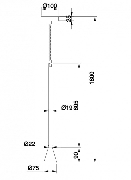 Подвесной светильник Maytoni Arrow P064PL-01W - 2