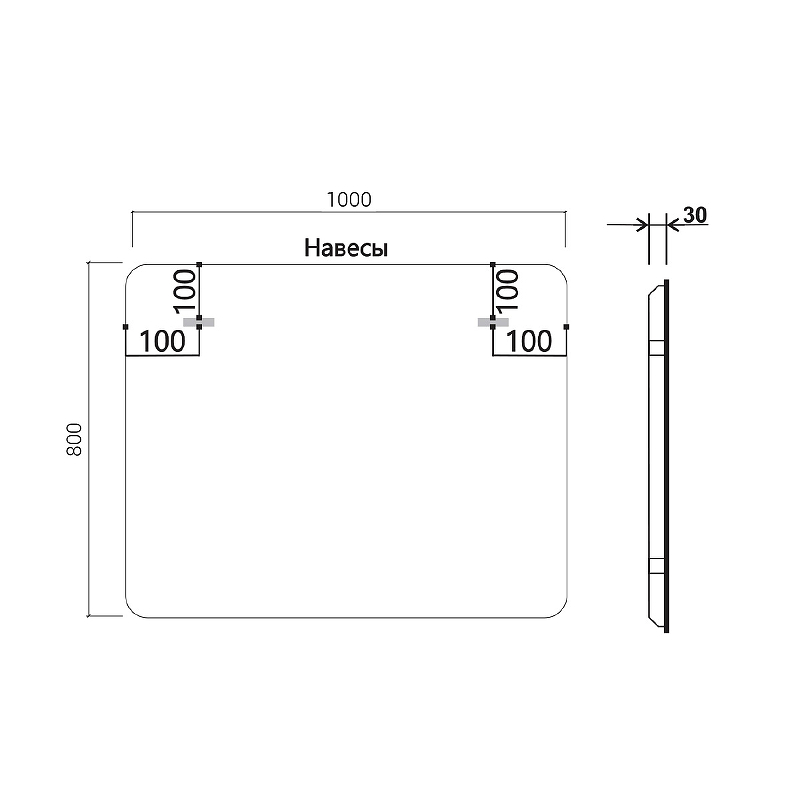 Зеркало Vincea 100х80 c подсветкой VLM-3MA100-2 - 1