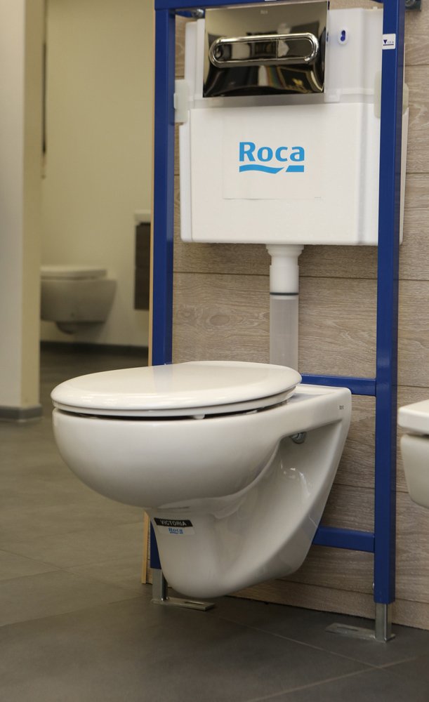 Комплект Система инсталляции для унитазов Roca DUPLO WC 890090020 + Чаша для унитаза подвесного Roca Victoria 34630300R + Кнопка смыва Roca PL1 Dual  - 5