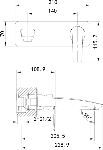 Смеситель для раковины IDDIS Ray RAYWT00i65 белый - 2