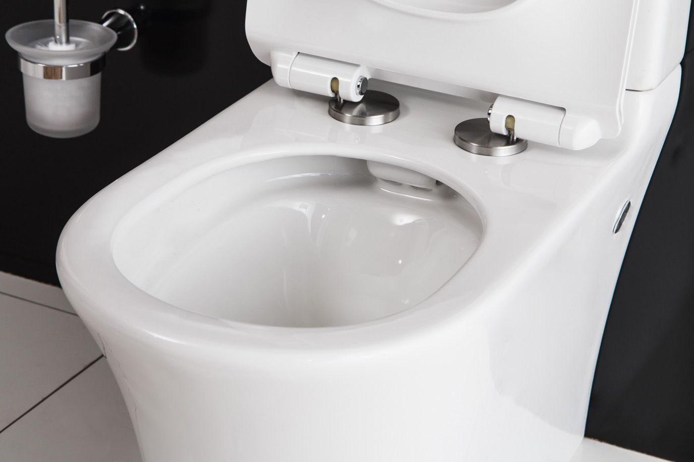 Унитаз-компакт BelBagno Deluca BB343CPR безободковый с бачком BB343T и сиденьем микролифт BB2011SC - 4