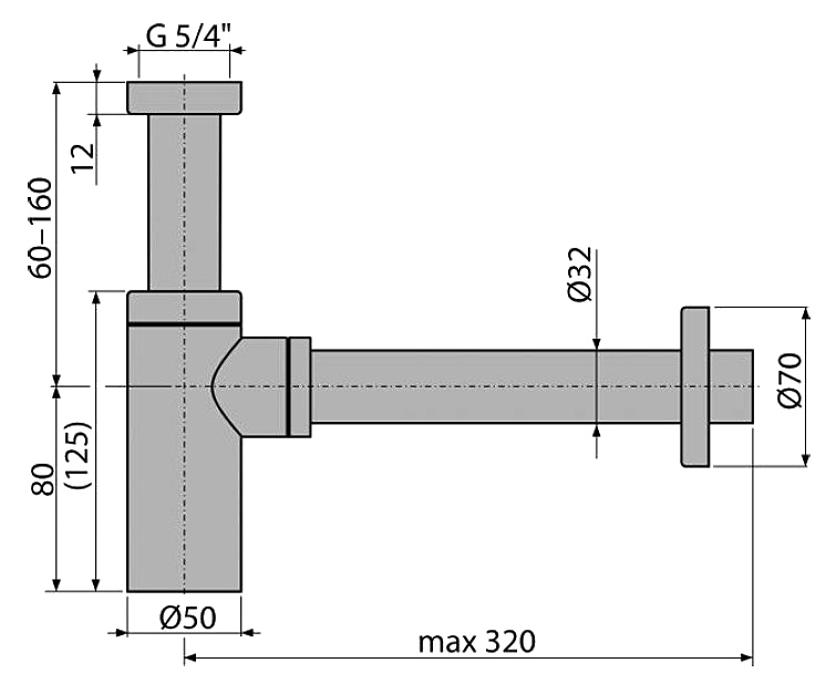 Сифон для раковины AlcaPlast А400 Desing Antic A400ANTIC - 3