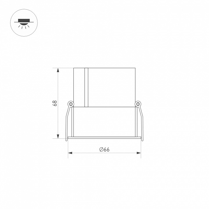 Встраиваемый светодиодный светильник Arlight S-Atlas-Built-R66-15W Warm3000 035465 - 1