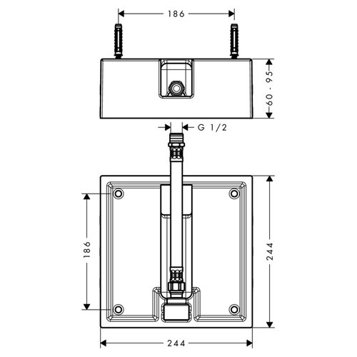 Верхний душ Hansgrohe   26471180 - 1